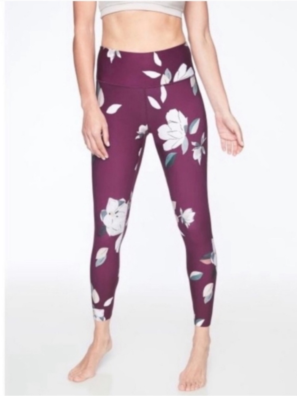 Athleta Floral Elation 7/8 Floral High-Waist Leggings sz Small